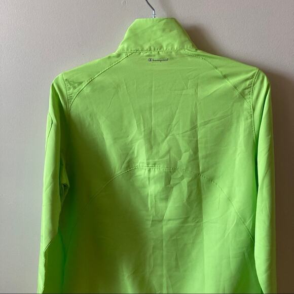 Champion Neon Windbreaker Jacket Green / Blue Size Small - Picture 4 of 11